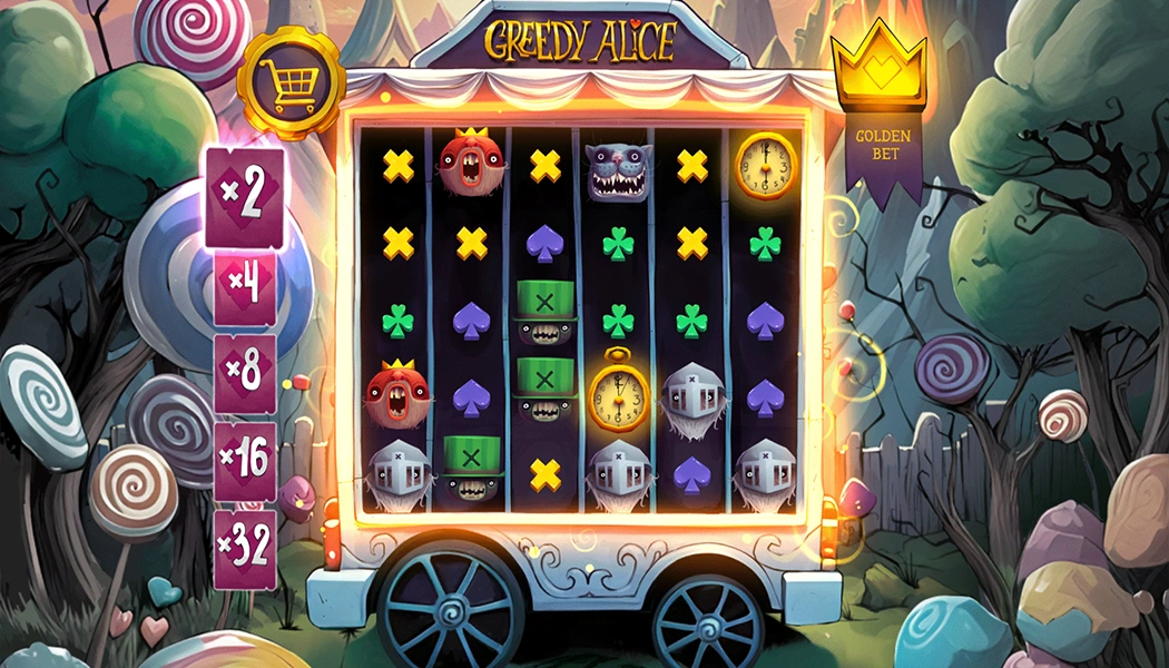 Winning Combinaison on Greedy Alice Slot Casino Game
