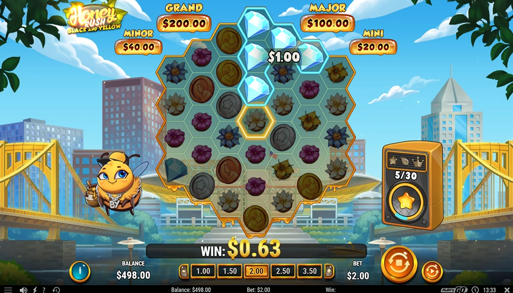 Winning Combinaison Honey Rush Slot Machine