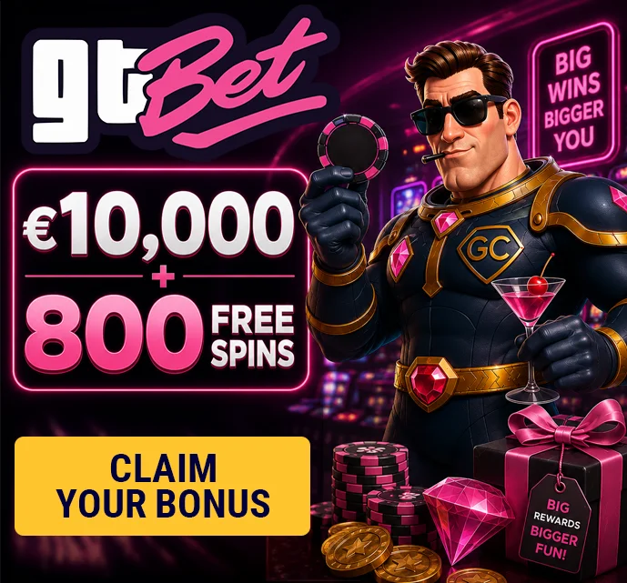 Claim your GTbet Bonus and play casino games!