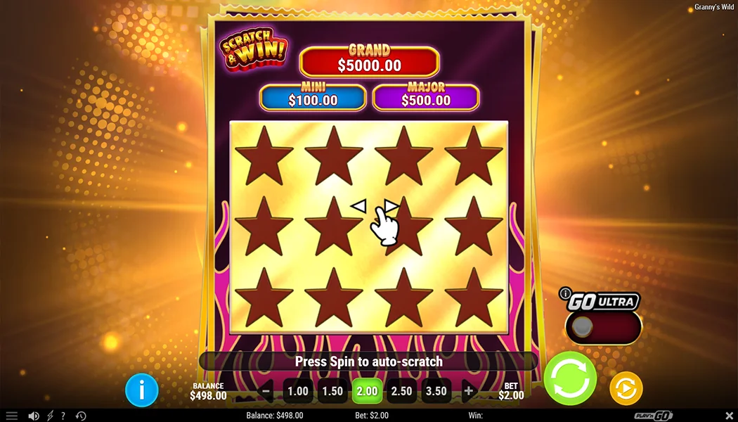 Granny's Wild Hold'n Win Scratch Ticket Turbo Scooter expanding Wilds