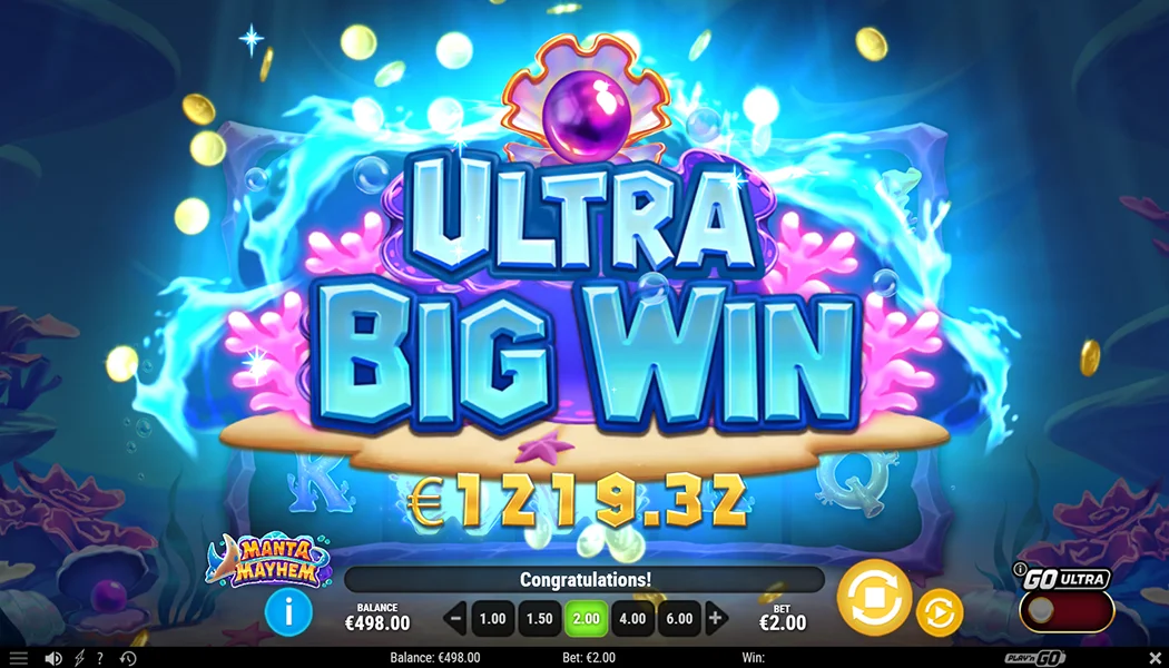 Manta Mayhem big win Sticky Wilds multiplier Free Spins