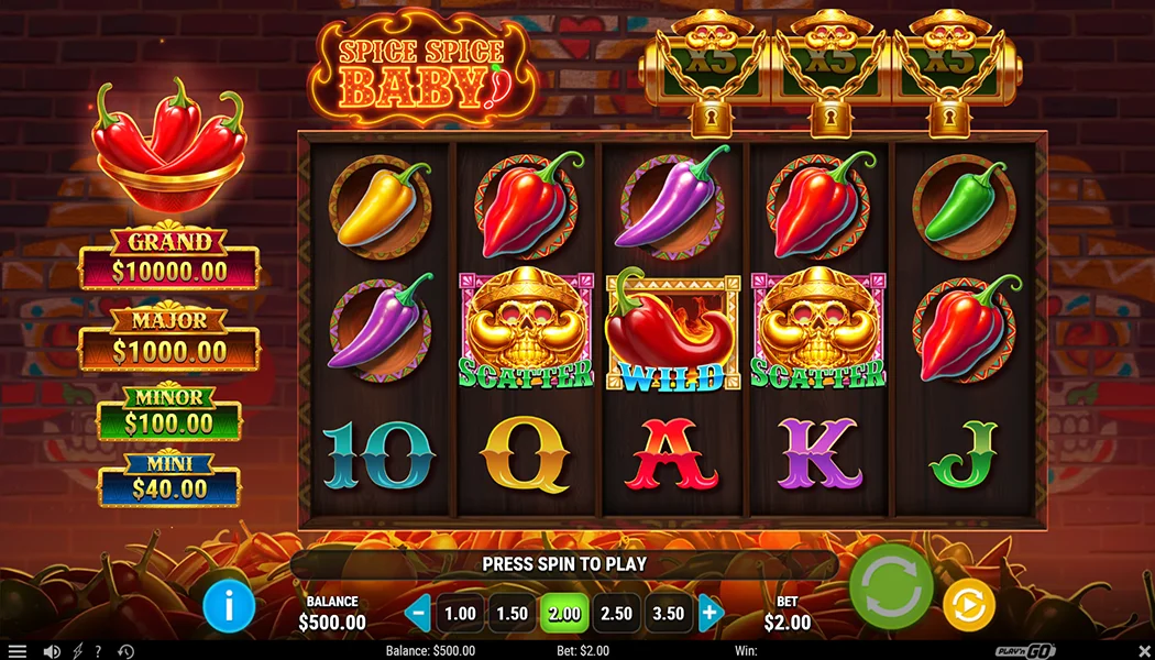 Spice Spice Baby Play'n GO slot 5x3 Mexican Chili Bowl 243 ways gameplay