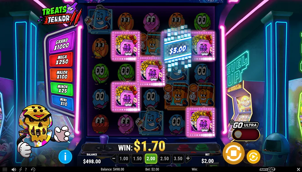 Treats of Terror II Free Spins stage progression Global Multiplier x10