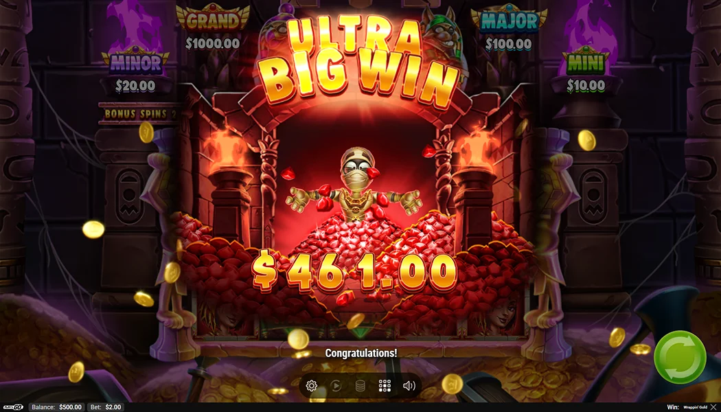 Wrappin Gold Instant Bonus Grand jackpot Pick Me ancient Egypt